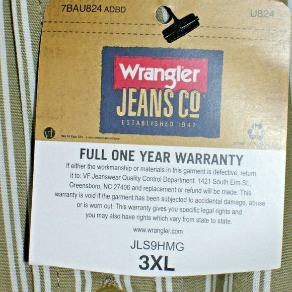 Wrangler Jeans Co Mens Long Sleeve Shirt 3XL - Picture 6 of 8